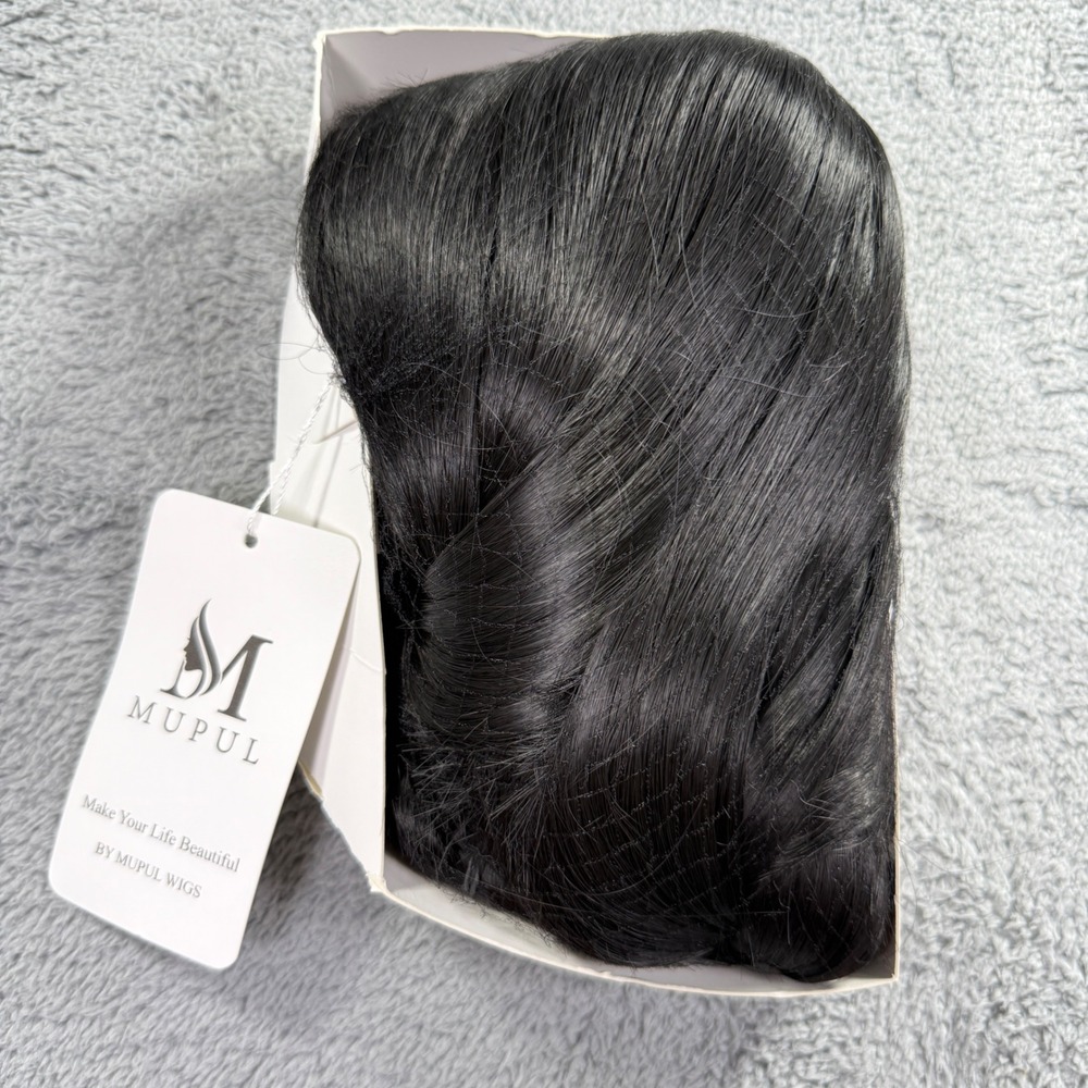 MUPUL Cosplay Wig Women One Size Black NEW Double Braid Goth Costume Hairpiece